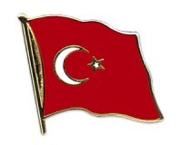 Akachafactory Pin Anstecker Türkei-Flagge: 2,4x1,7 Cm Mit Schmetterlingsverschluss, Wasser- & Lichtbeständig Durch Epoxidharz