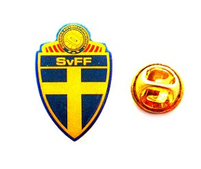 Balkenschal-Ansteckpin – Fußball-Pin In Blau-Weiß, 3 Cm Durchmesser – Mit Butterfly-Verschluss Für Schal, Jacke Oder Cap